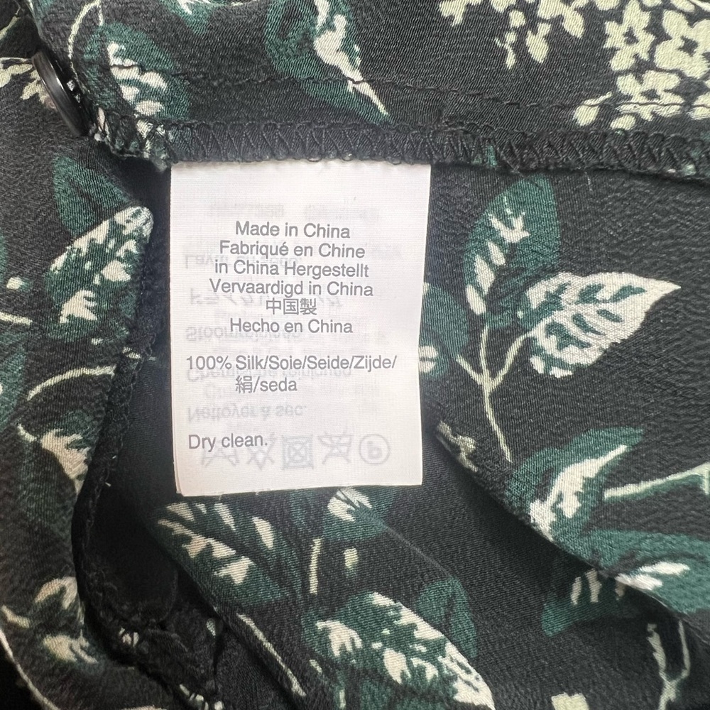 Madewell Silk Ruffle-Hem Wrap Top in Antique Flora Medium - Picture 8 of 10